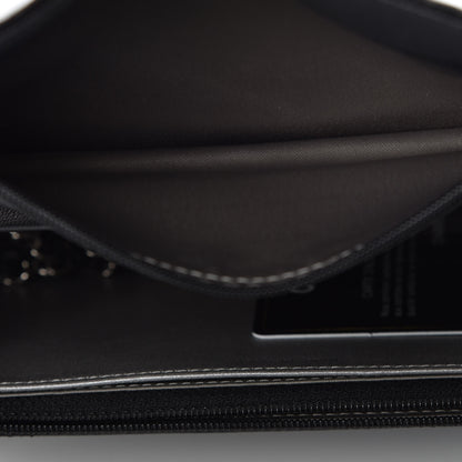 Chanel Lambskin Camellia Embossed Wallet On Chain WOC Black 9 of 18