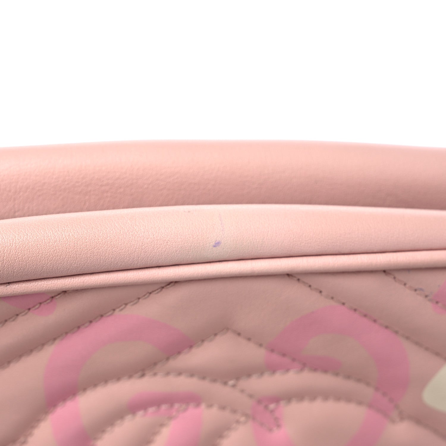Gucci Calfskin Matelasse GucciGhost Small GG Marmont Chain Shoulder Bag Perfect Pink Rosa Ivory 12 of 12
