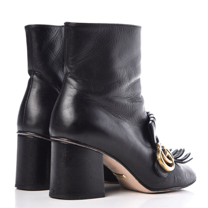 Gucci Malaga Kid GG Marmont Fringe 75mm Ankle Boots 35.5 Black 4 of 15