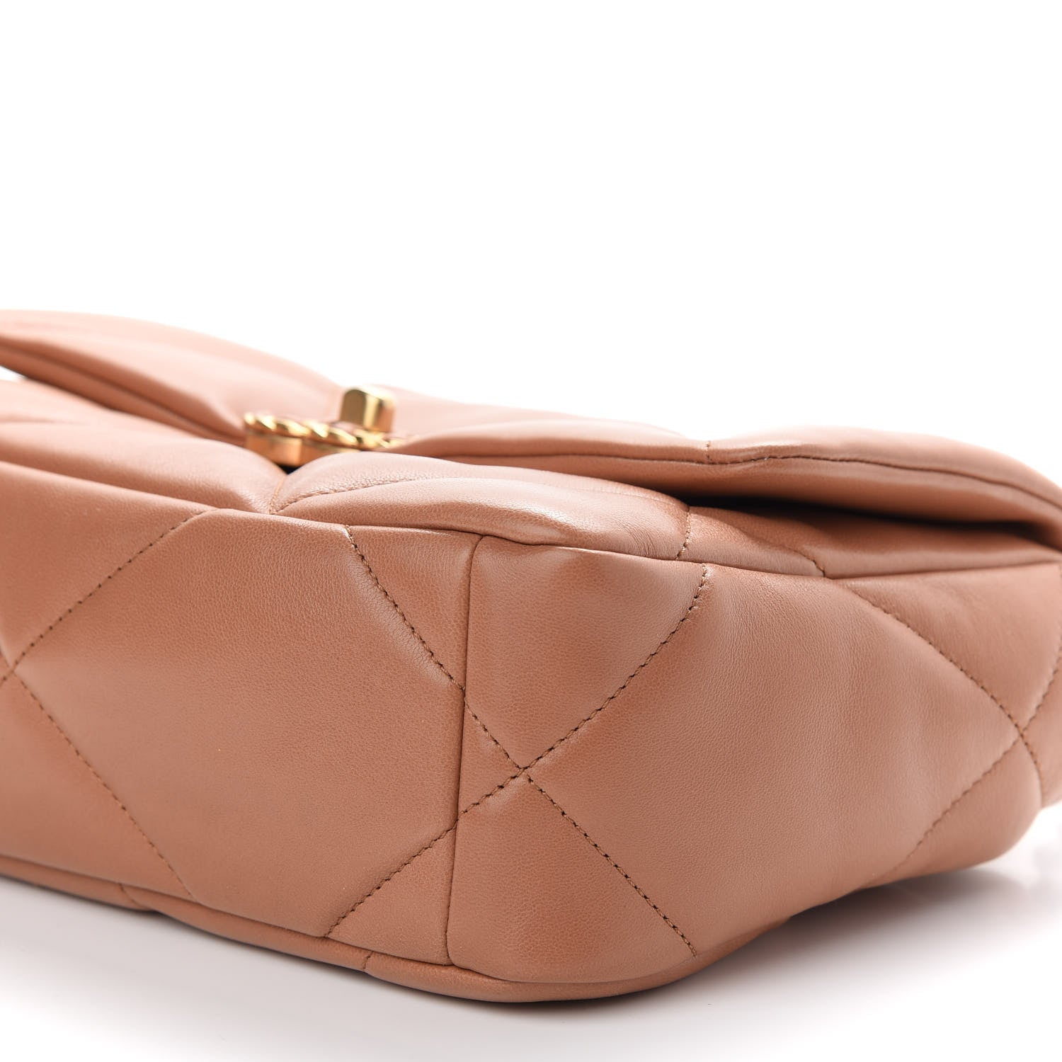 Chanel Lambskin Quilted Medium Chanel 19 Flap Brown 9 of 12