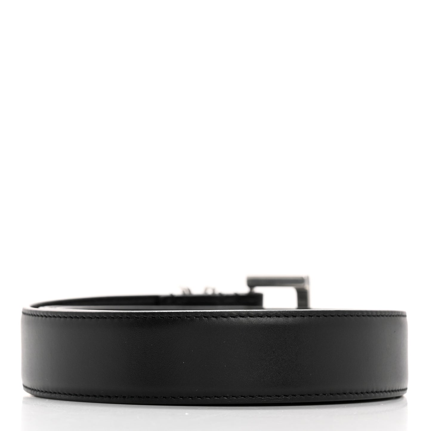 Lambskin Monogram Cassandre Square Buckle Belt 100 40 Black