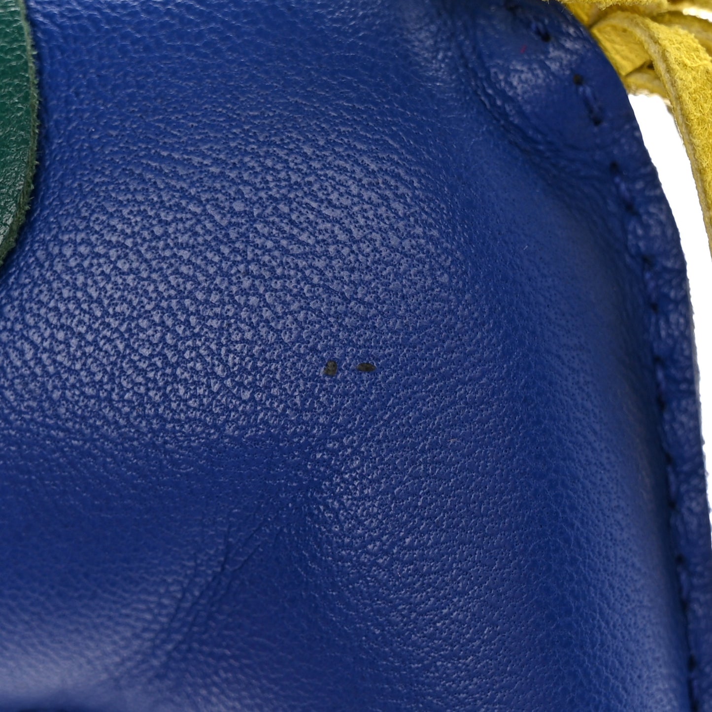 Milo Lambskin Grigri Rodeo Horse Bag Charm MM Bleu Electrique Lime Vert Fonce