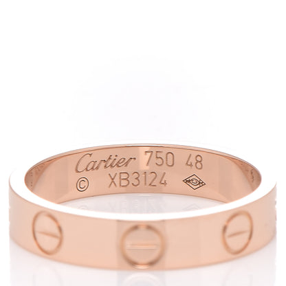 Cartier 18K Pink Gold 3.5mm LOVE Wedding Band Ring 48 4.5 4 of 5