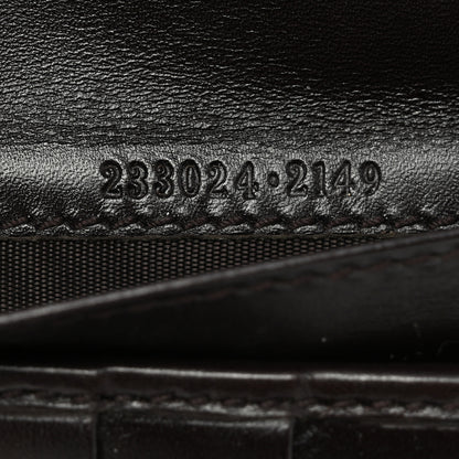Gucci Monogram Twins Continental Wallet Dark Brown 7 of 8