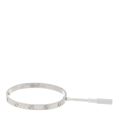 Cartier 18K White Gold LOVE Bracelet 19 4 of 5
