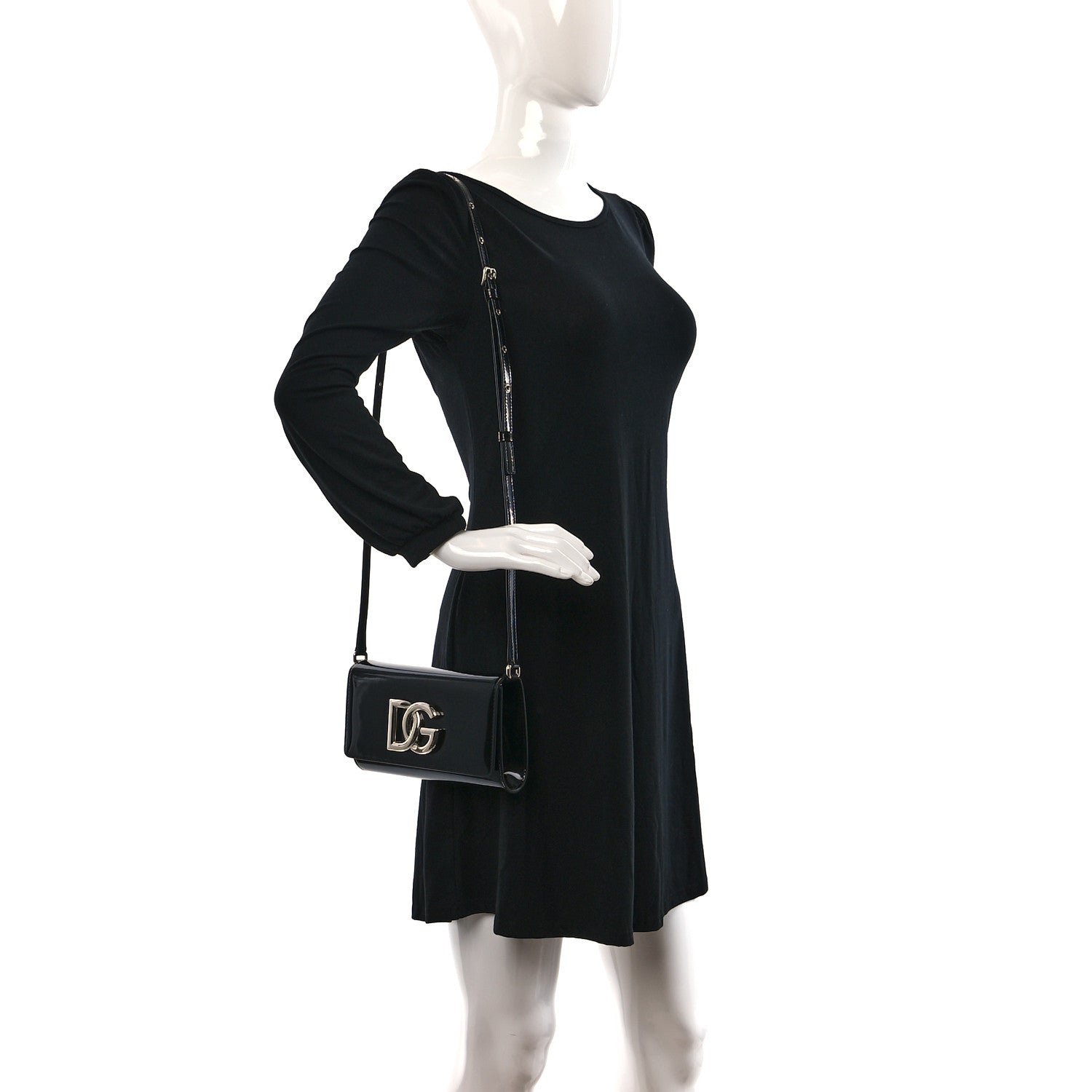 Dolce & Gabbana Patent Calfskin Clutch Black 2 of 8