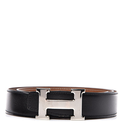 Hermes Box Togo 32mm H Belt 90 Black Gold 1 of 8