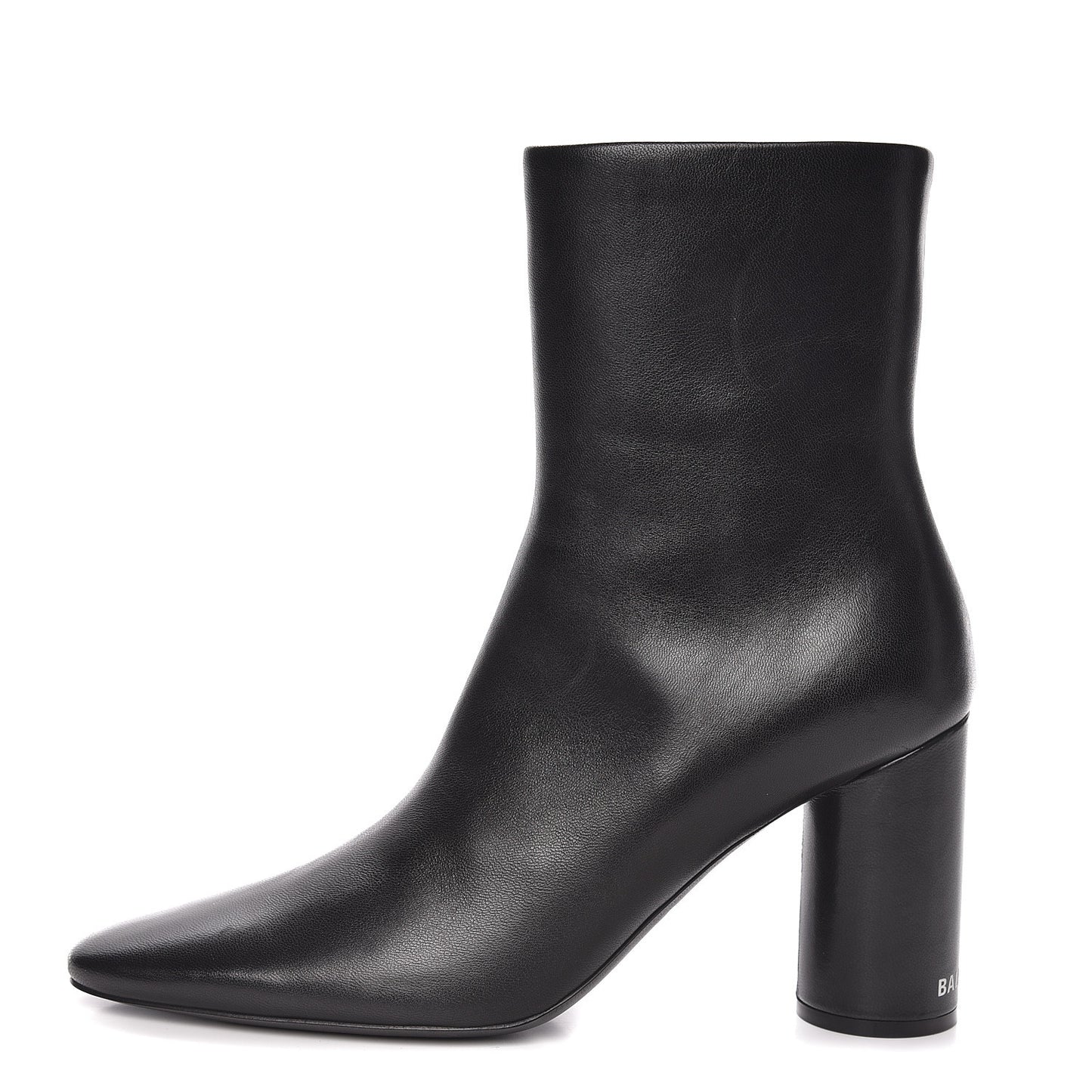 Shiny Sheepskin 20mm Oval Booties 37 Black