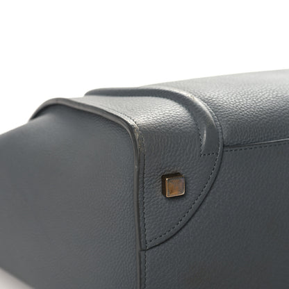 Celine Drummed Calfskin Mini Luggage Kohl 11 of 14