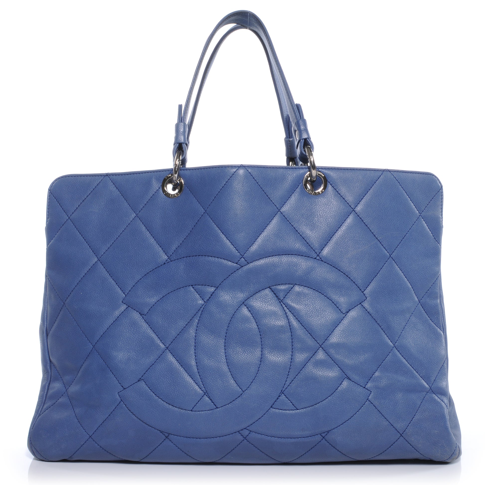 Chanel Soft Caviar Quilted XL Tote Blue 1 of 8
