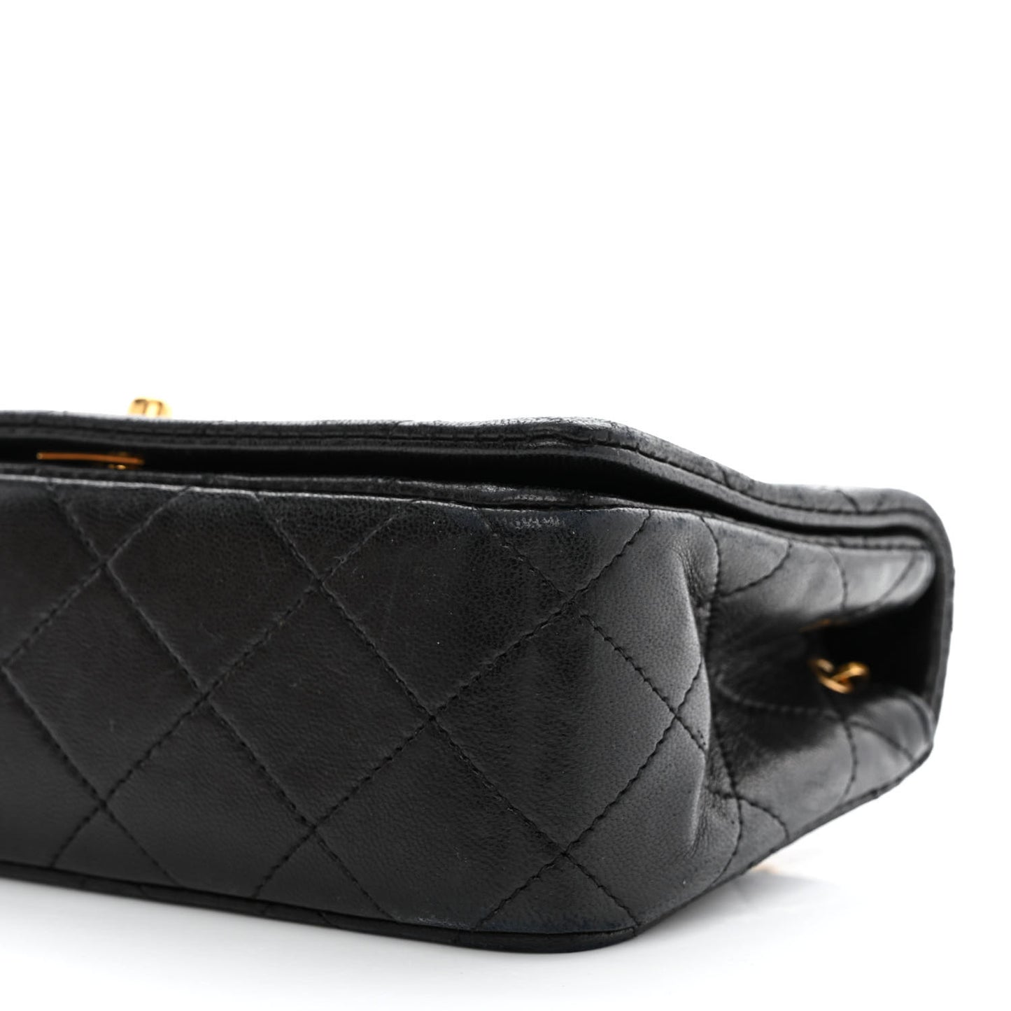 Lambskin Quilted Small Single Flap Black
