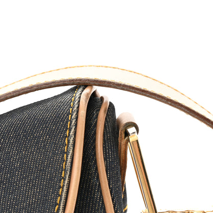 Christian Dior Denim Calfskin Saddle Bag Blue 16 of 20