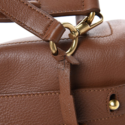 Saint Laurent Calfskin Canvas Medium Muse Two Brown 12 of 12