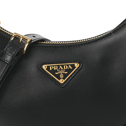 Prada Soft Calfskin Mini Arque Shoulder Bag Black 8 of 12