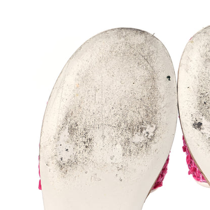 Chanel Tweed Cork Mule Sandal 39 Pink White 10 of 14