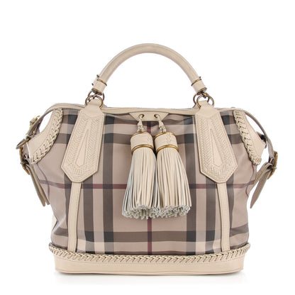Burberry Smoked Check Medium Ellers Tote Trench 1 of 12