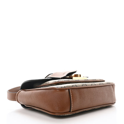 Gucci GG Supreme Monogram New Sakai Lux Calfskin Mini Padlock Flap Pocket Shoulder Bag Beige Ebony Black Cuir 4 of 10