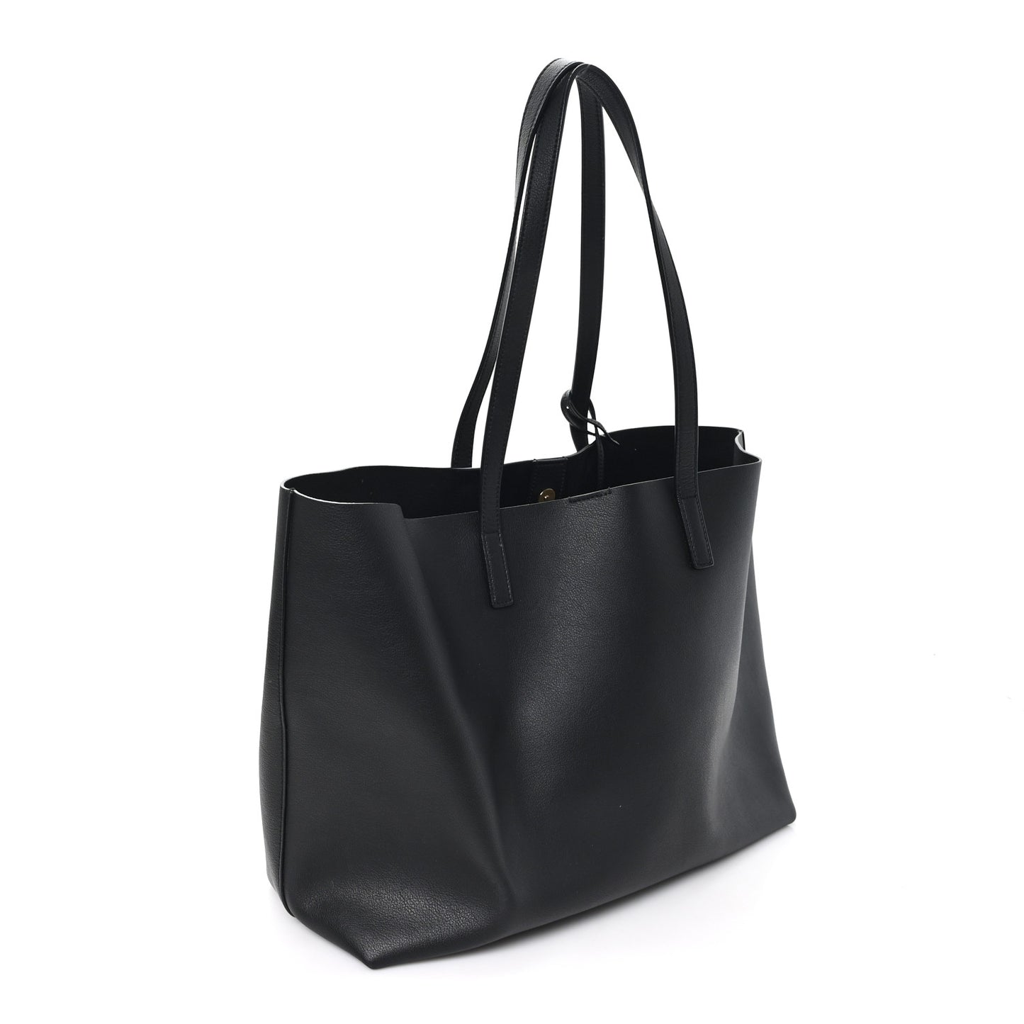 Calfskin Large Shopping Tote Black