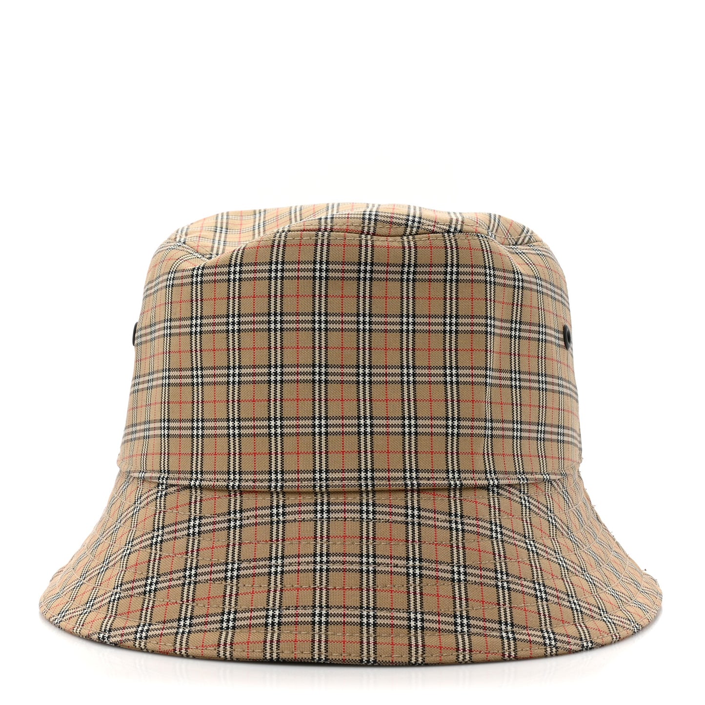 Technical Cotton Micro Check Bucket Hat L Archive Beige