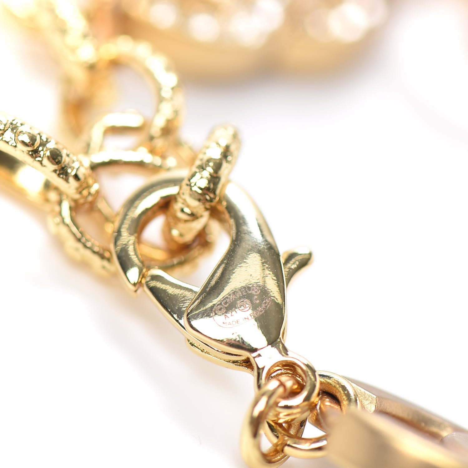 Chanel Crystal CC Bracelet Gold 4 of 4