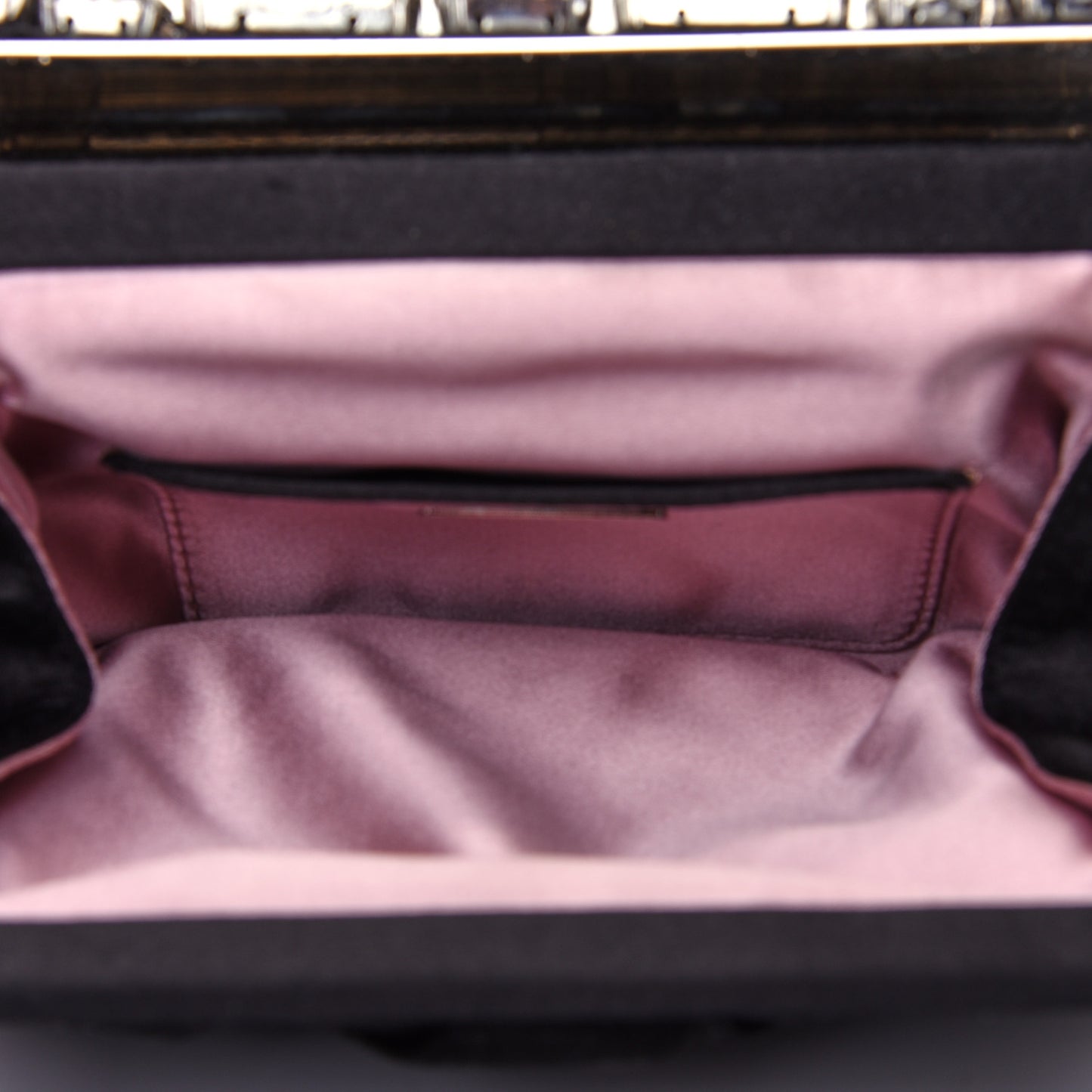 Satin Stones Clutch Black