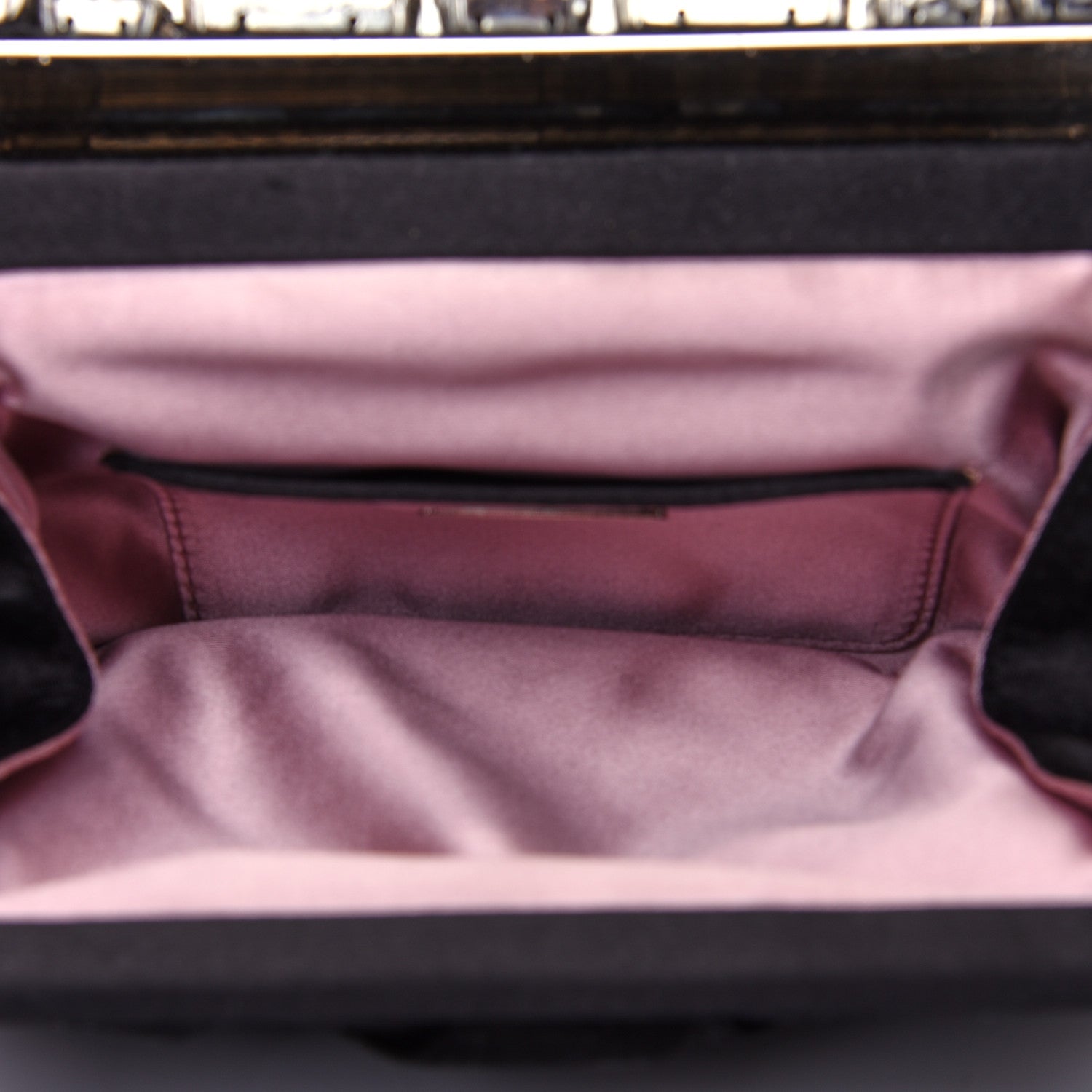 Prada Satin Stones Clutch Black 5 of 12