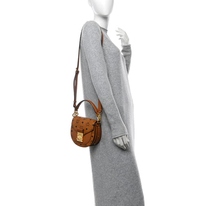 MCM Visetos Small Patricia Saddle Bag Cognac 2 of 12