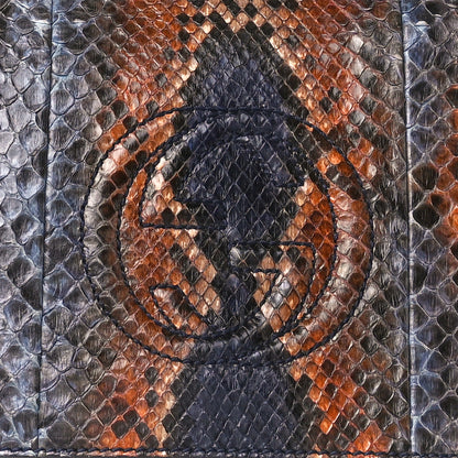 Gucci Snakeskin Medium Soho Clutch Blue Sienna 9 of 12
