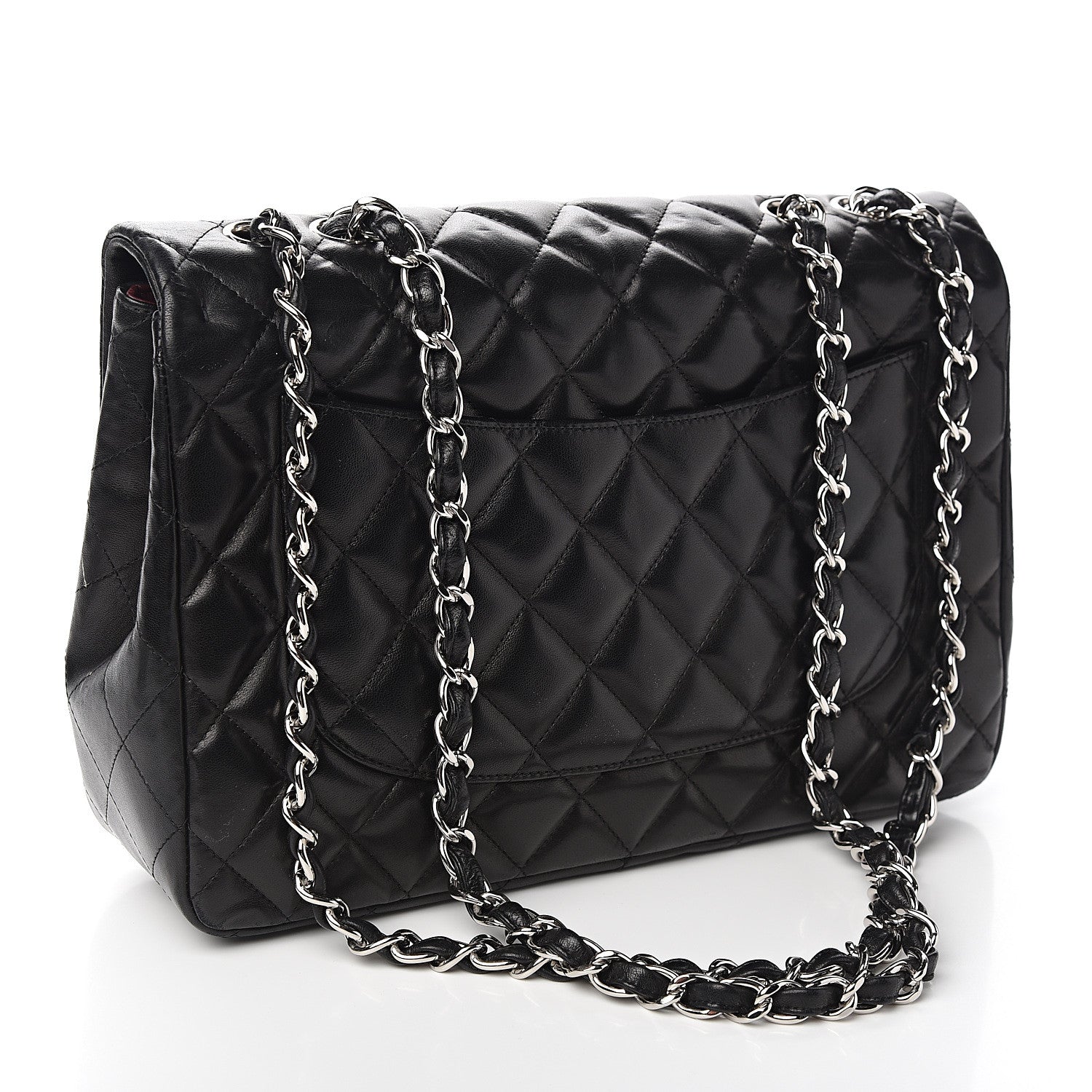 Chanel Lambskin Quilted Jumbo Single Flap Black 2 of 10