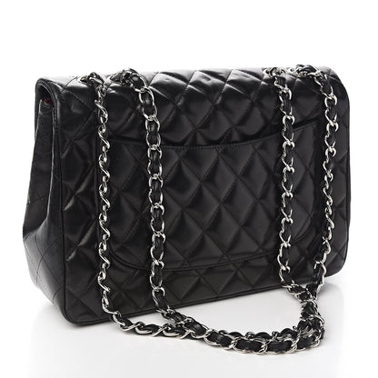Chanel Lambskin Quilted Jumbo Single Flap Black 2 of 10