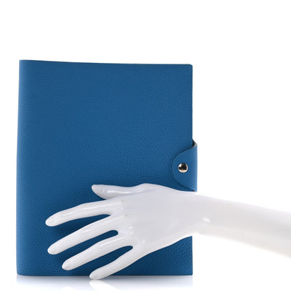 Hermes Togo Ulysse MM Notebook Cover Bleu Zanzibar 2 of 10