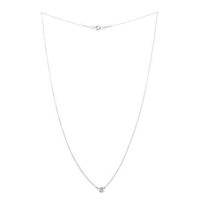 Tiffany Platinum Diamond .17ct Elsa Peretti Diamonds by the Yard Pendant Necklace 3 of 6