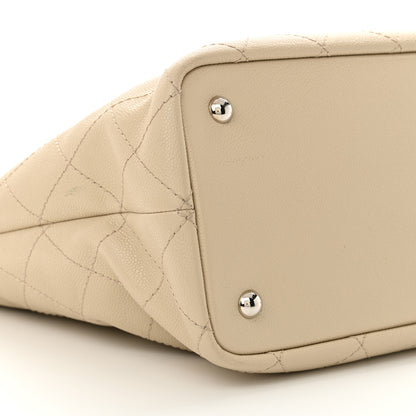 Chanel Grained Calfskin Large Fever Shopping Tote Beige 9 of 13