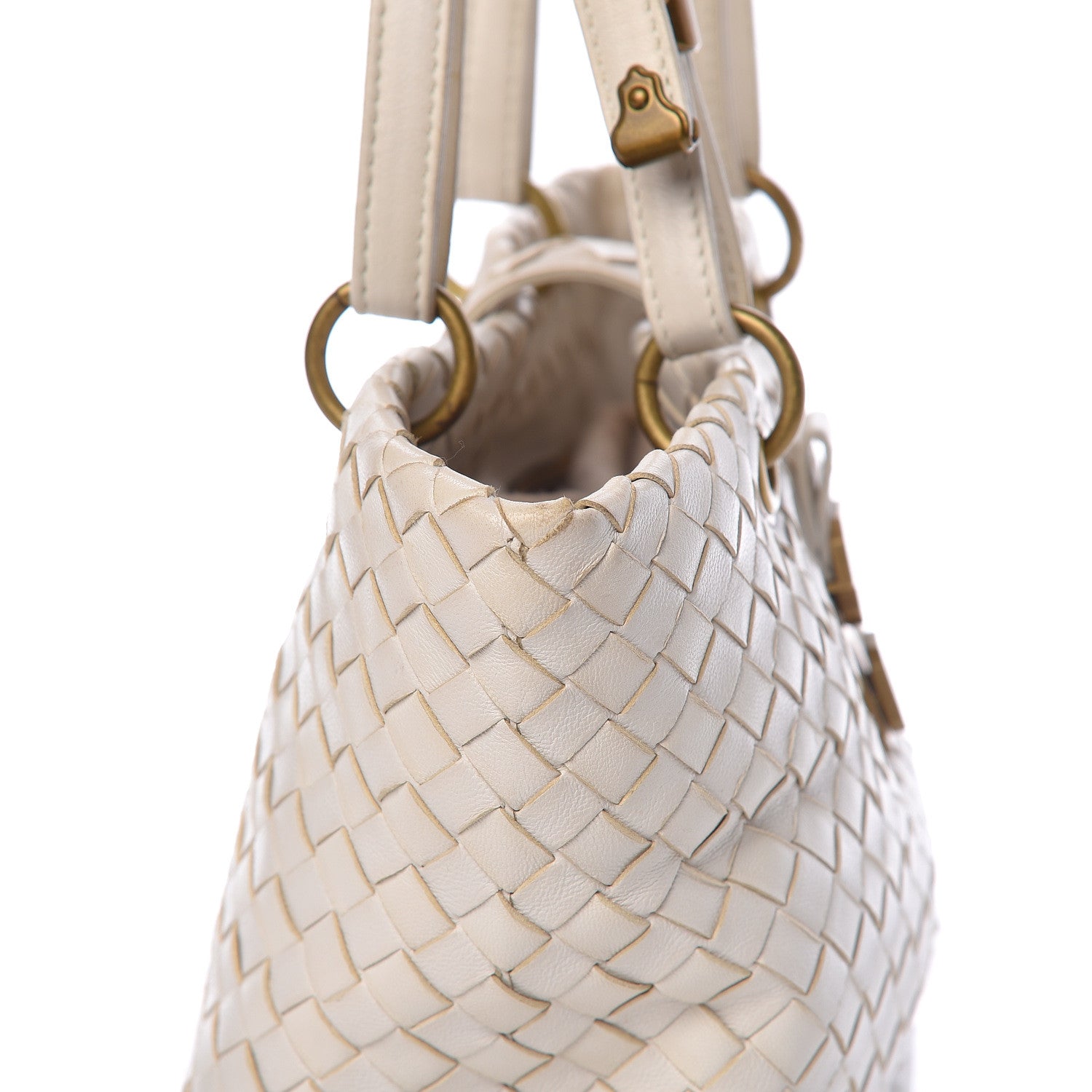 Bottega Veneta Nappa Intrecciato Small Capri Tote White 12 of 13