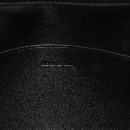 Celine Smooth Lambskin Frame Evening Chain Clutch Black White 8 of 11