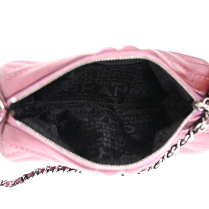 Chanel Metallic Lambskin Horizontal Quilt Pochette Purple 5 of 10