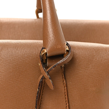 Prada Saffiano Rectangular Shoulder Bag Brown 7 of 13