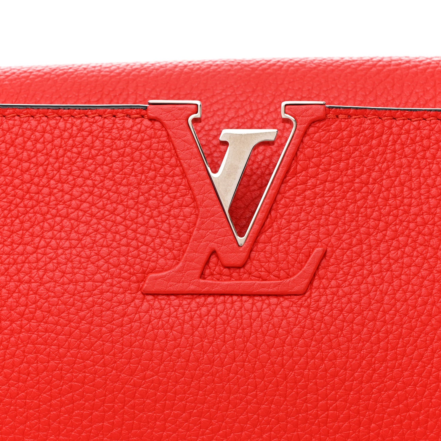 Louis Vuitton Taurillon Capucines MM Coquelicot 8 of 10
