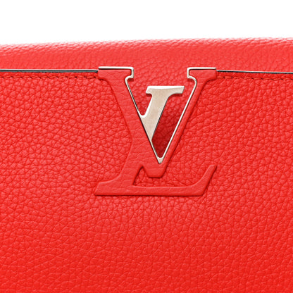 Louis Vuitton Taurillon Capucines MM Coquelicot 8 of 10