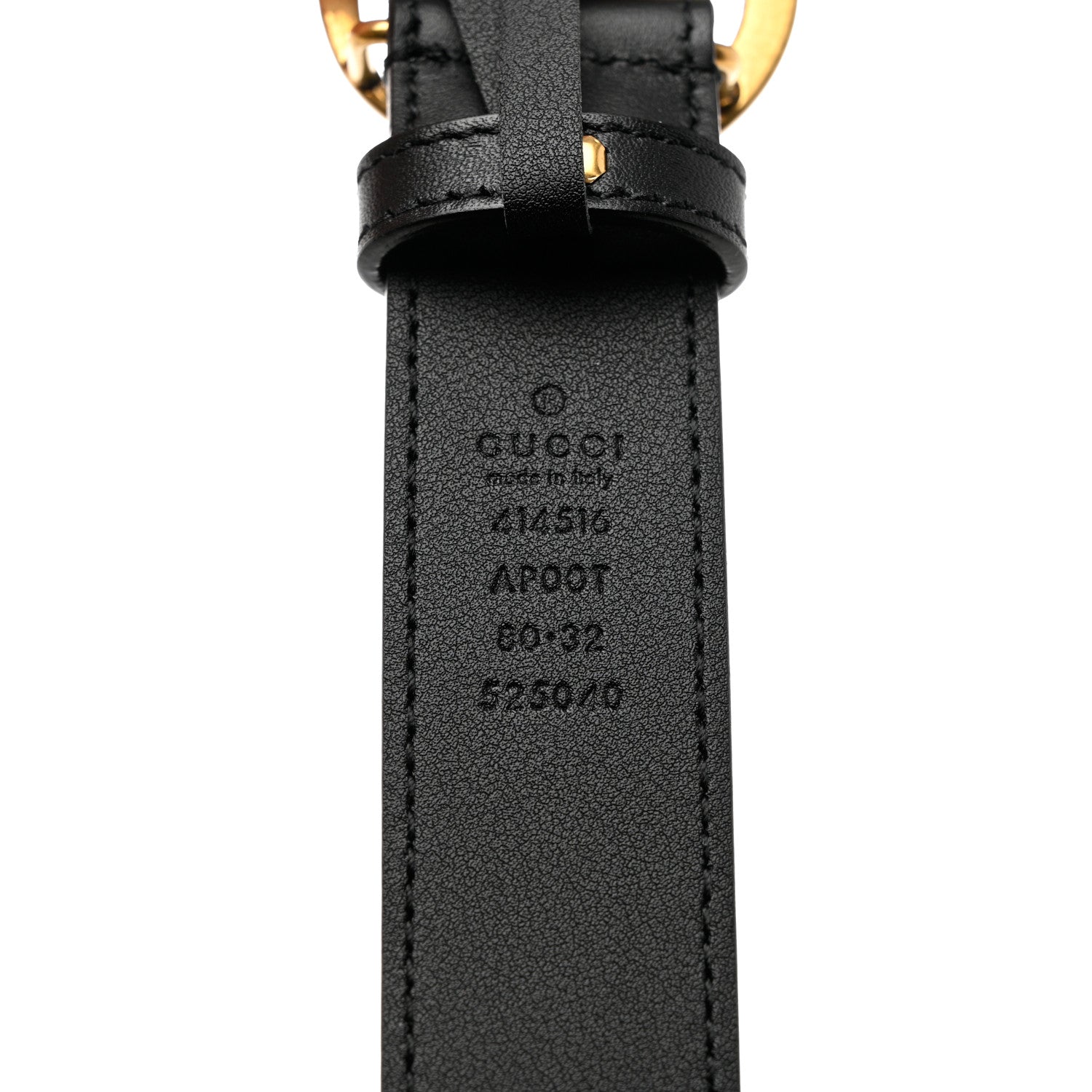Gucci Moon Calfskin Double G 30mm Belt 80 32 Black 5 of 5