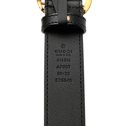 Gucci Moon Calfskin Double G 30mm Belt 80 32 Black 5 of 5