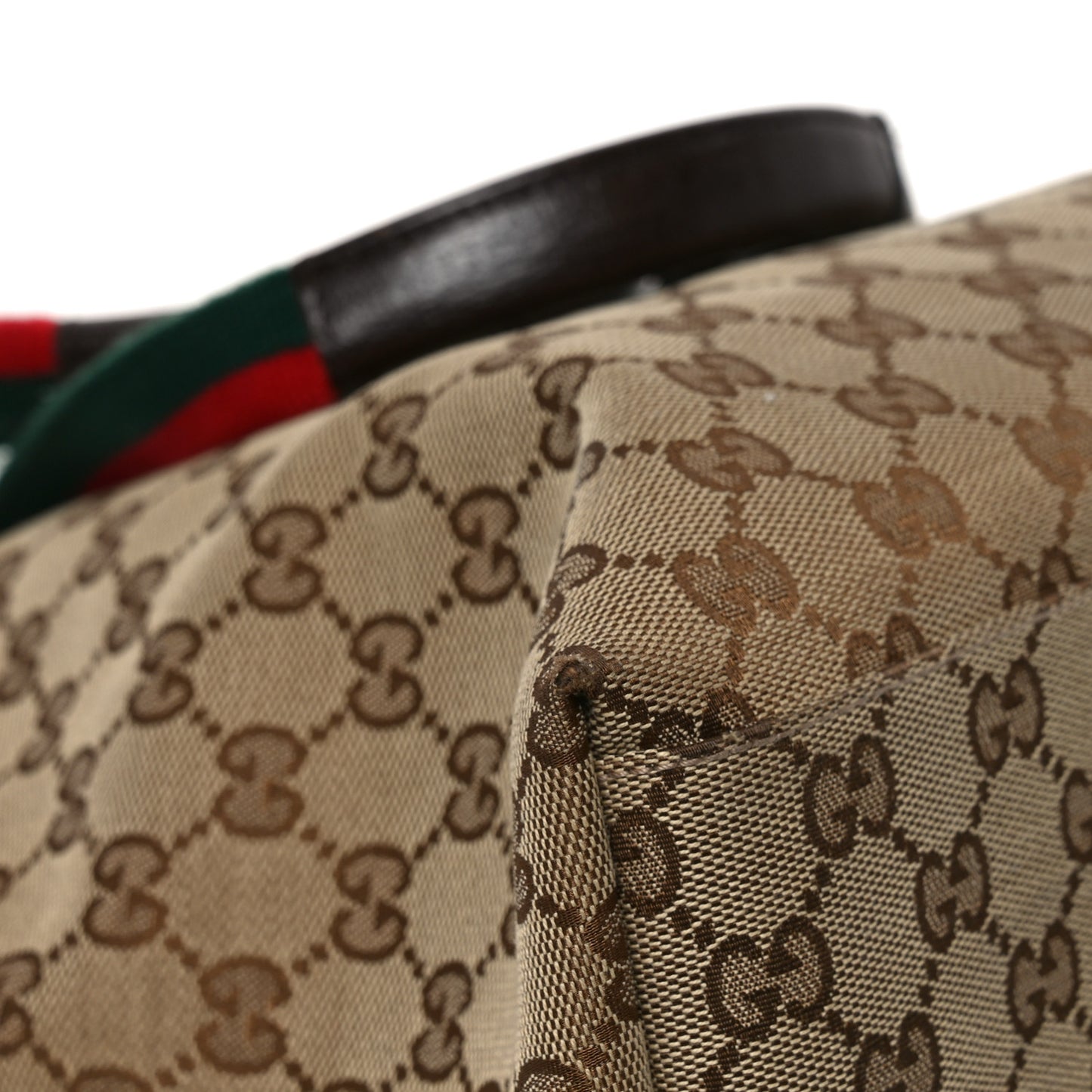 Monogram Web Large Diaper Tote Brown