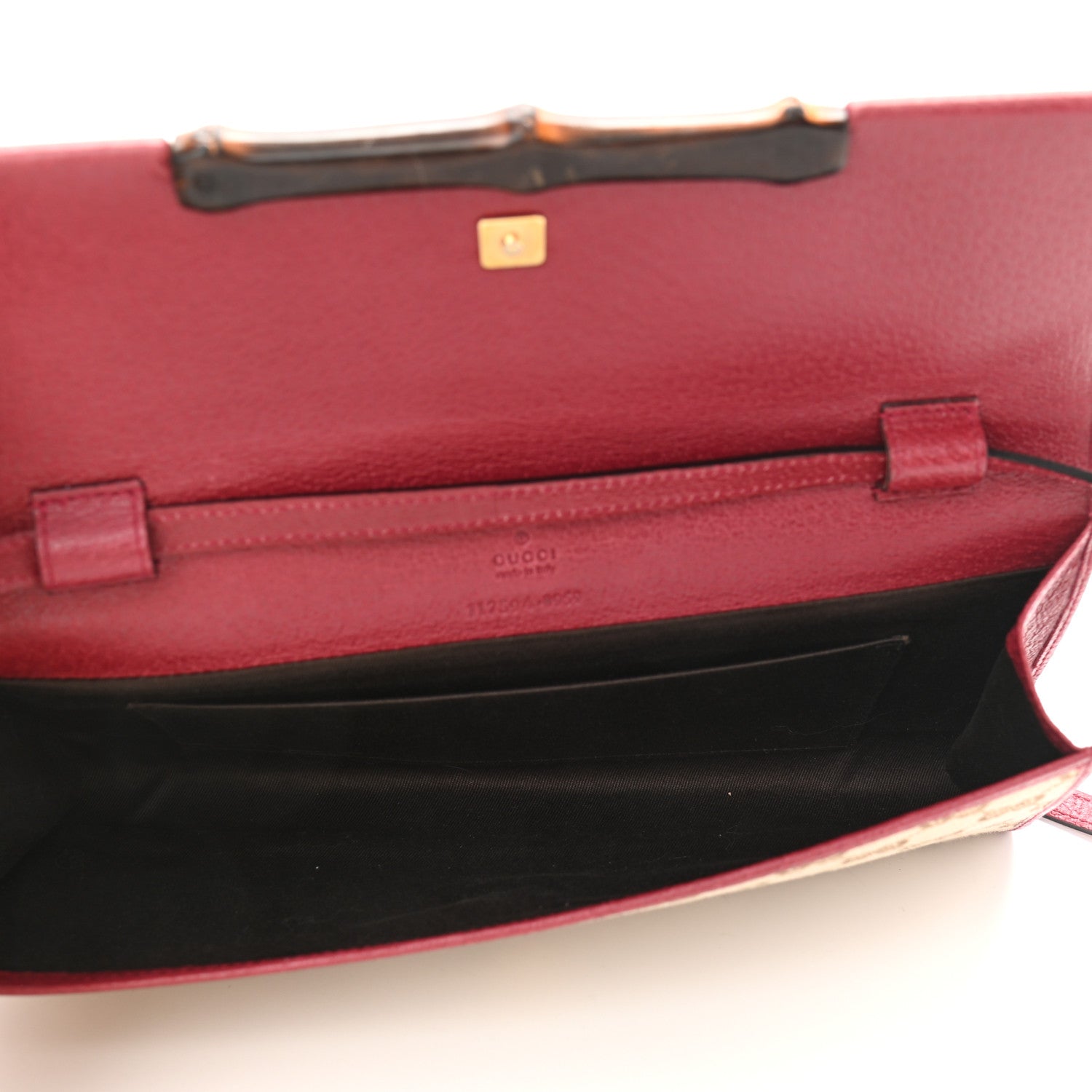 Gucci Monogram Bamboo Bar Clutch Red 5 of 9
