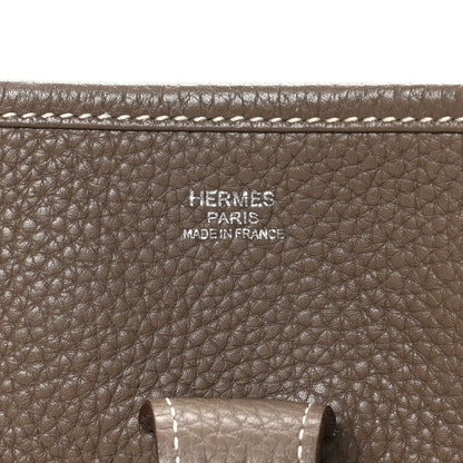 Hermes Taurillon Clemence Evelyne III GM Etoupe 6 of 10