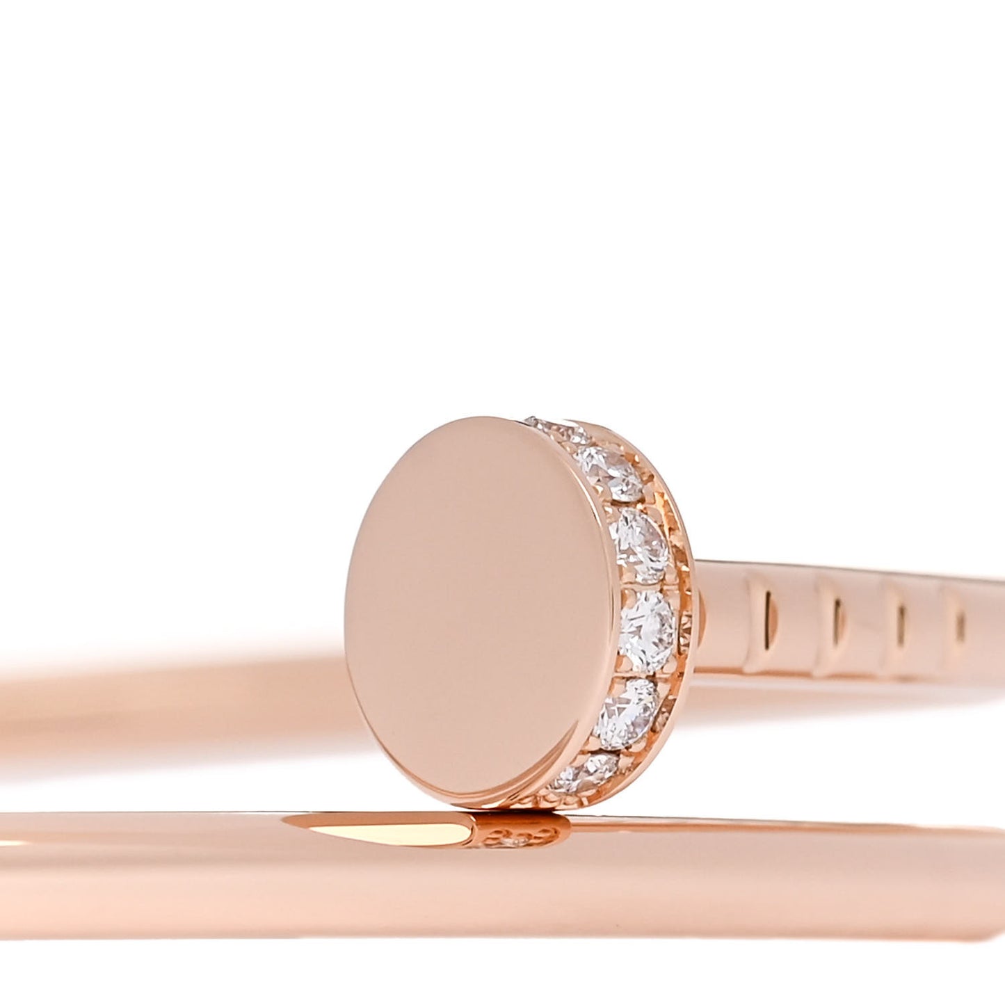 18K Pink Gold Diamond Small Juste Un Clou Bracelet 16