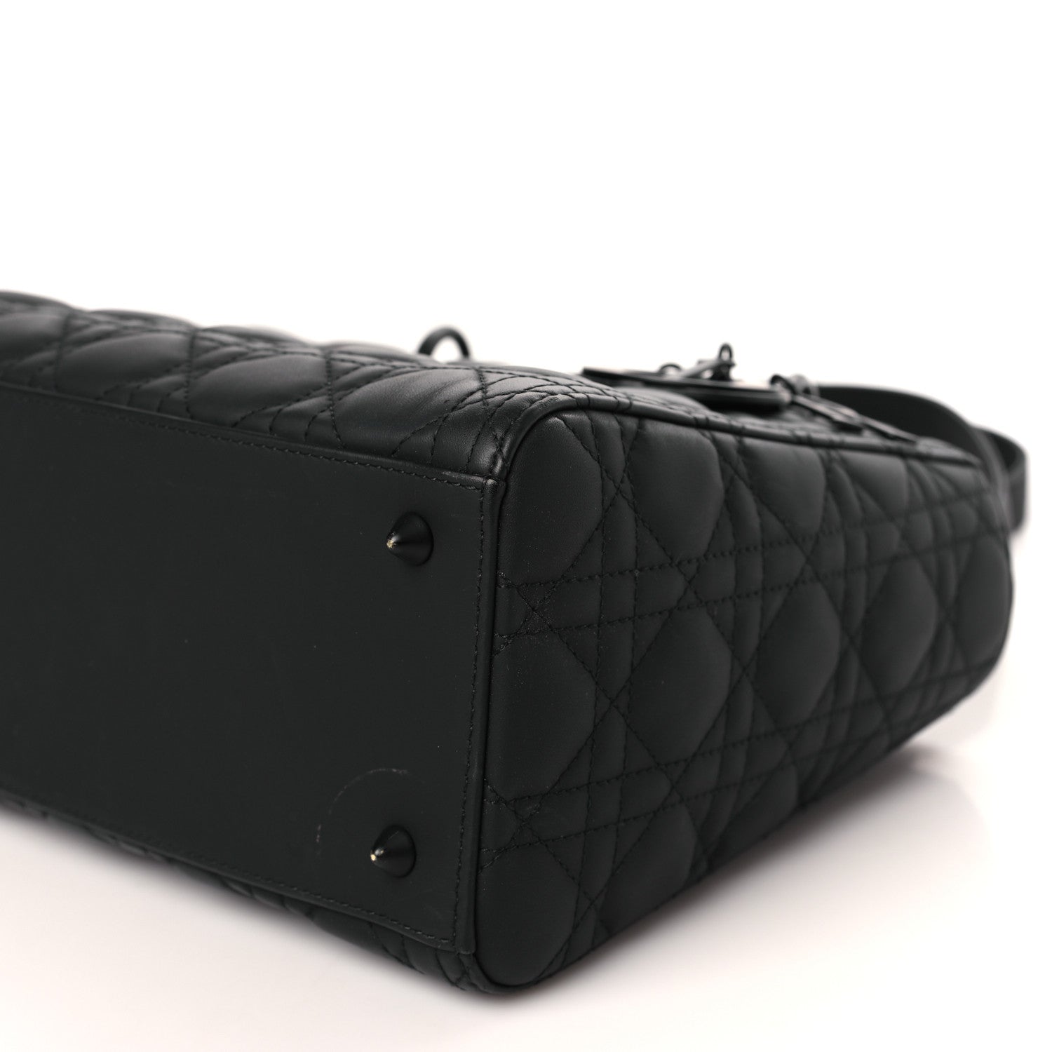 Christian Dior Ultra Matte Calfskin Cannage Medium Lady Dior Black 9 of 9