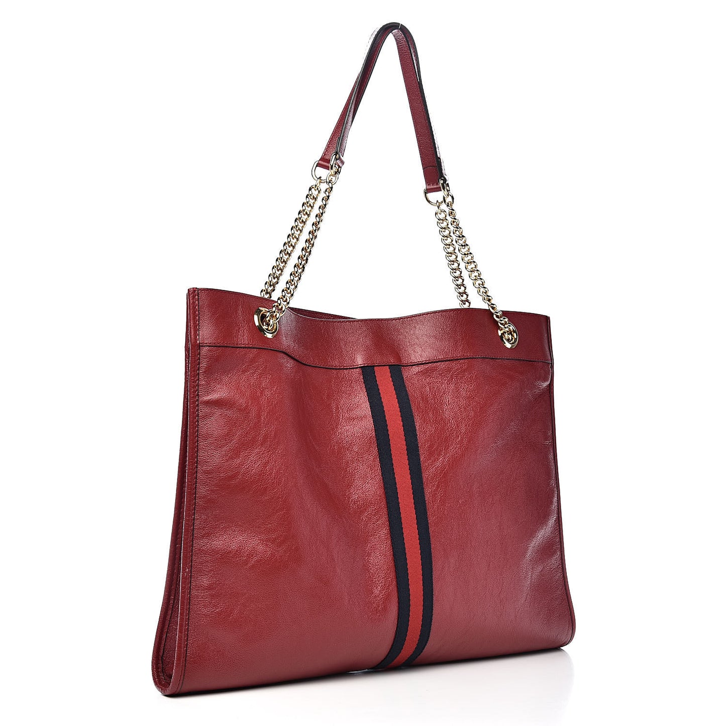 Calfskin Large Rajah Chain Tote Romantic Cherry