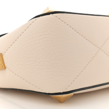 Valentino Garavani Grained Calfskin Large Roman Stud Shoulder Bag Light Ivory 8 of 10