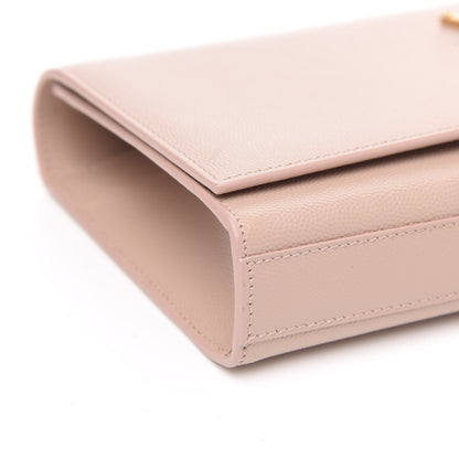 Saint Laurent Grain De Poudre Classic Monogram Cassandre Clutch Blush 8 of 10