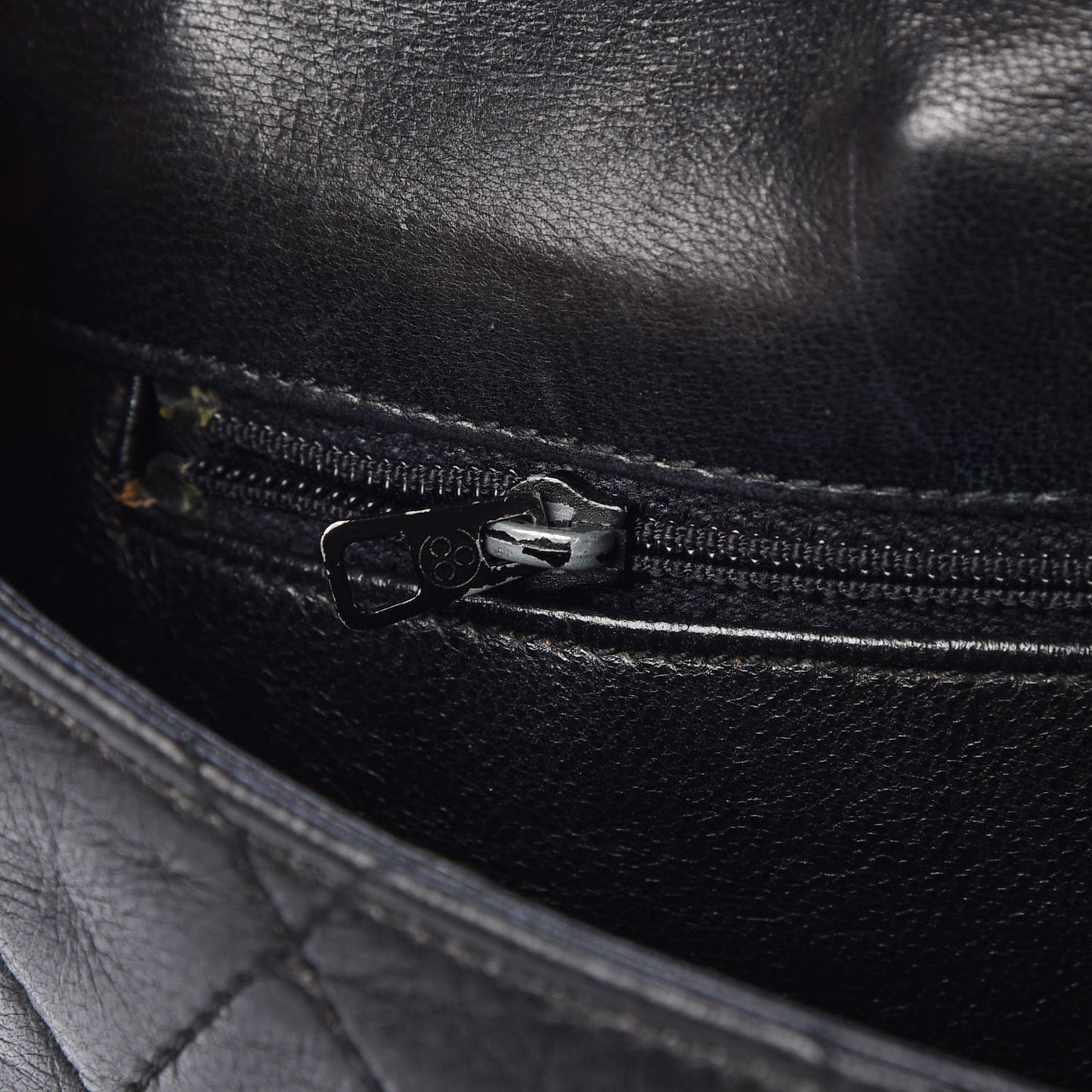 Lambskin Quilted CC Tassel Flap Black
